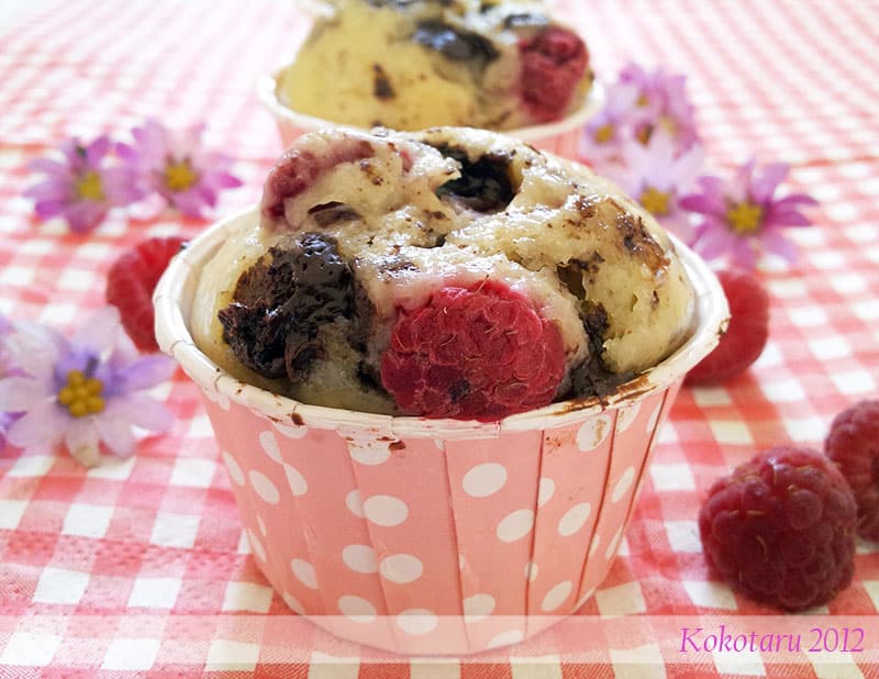 Bánh muffin socola phúc bồn tử - Raspberry and dark chocolate muffin