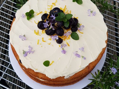 Lemon Blueberry Buttermilk Cake